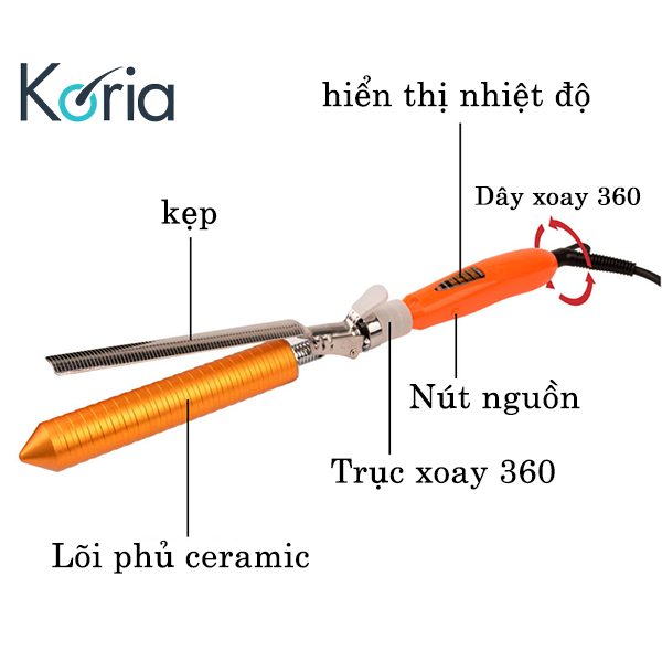 Máy uốn tóc lọn to Koria KA-1111