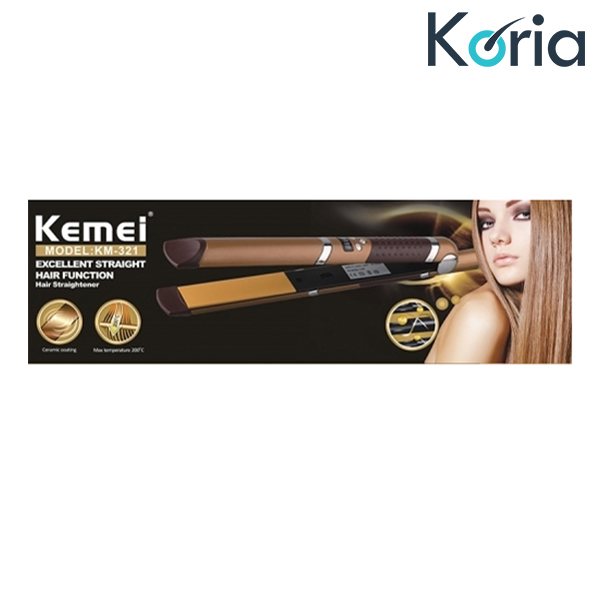 Máy duỗi tóc Kemei bản trung chỉnh nhiệt KM - 321